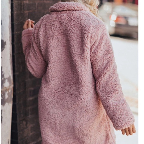 Impressions Pink Sherpa Puffer Coat 🆕 - Picture 11 of 16